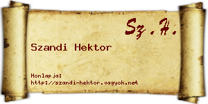 Szandi Hektor névjegykártya